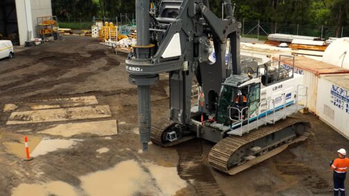Liebherr LB 45 rotary drilling rig: first assembly in Australia