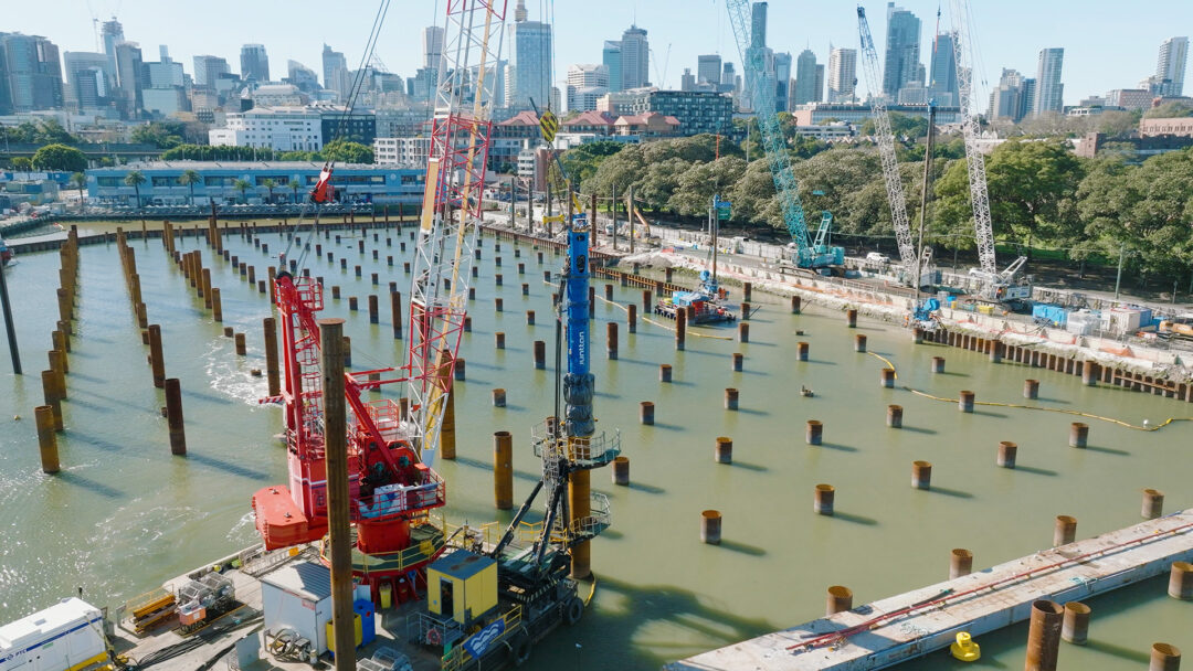 Junttan forming the foundations of the New Sydney Fish Markets